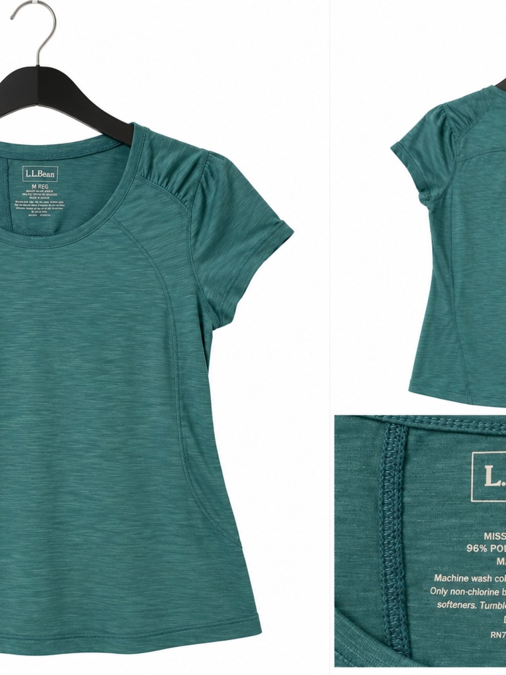 L.L. Bean Girls' Teal Short Sleeve Active Tee